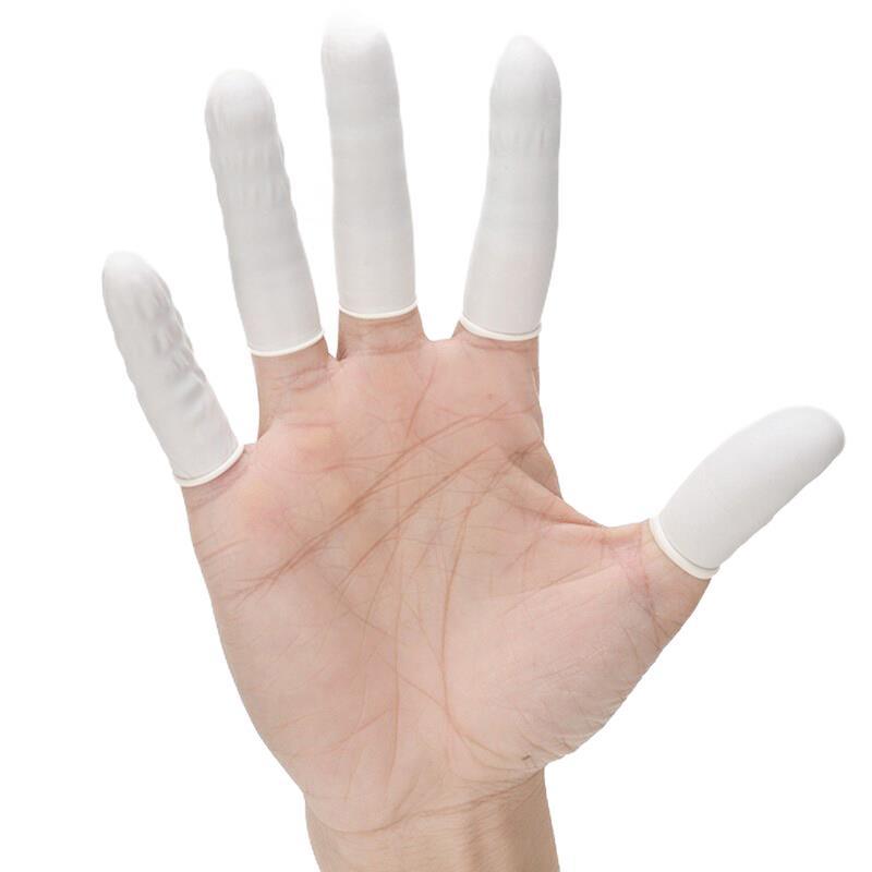 Latex Finger Cover Anti Static Powder Free Finger Cover Thickened Wear Resistant Anti Slip Protective Finger Cover Milky White 500g (about 900)