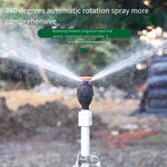 360 Degree Automatic Rotary Sprinkler Watering Artifact Sprinkling Green Lawn Watering Garden Vegetable Agricultural Cooling Irrigation Sprinkler 4 Points Mcgonagall Sprinkler + Ground Plug + 4 Points Quick Connect