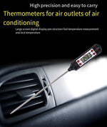 Automobile Air Conditioning Outlet Thermometer Pen Type Electronic Thermometer Tester Thermometer Sensor Air Conditioning Thermometer
