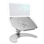 ECVV Height Adjustable Laptop Stand Ergonomic Foldable Cooling Holder Computer Tablet Anti-Slip Pads Aluminum Support Base Portable Laptop Riser