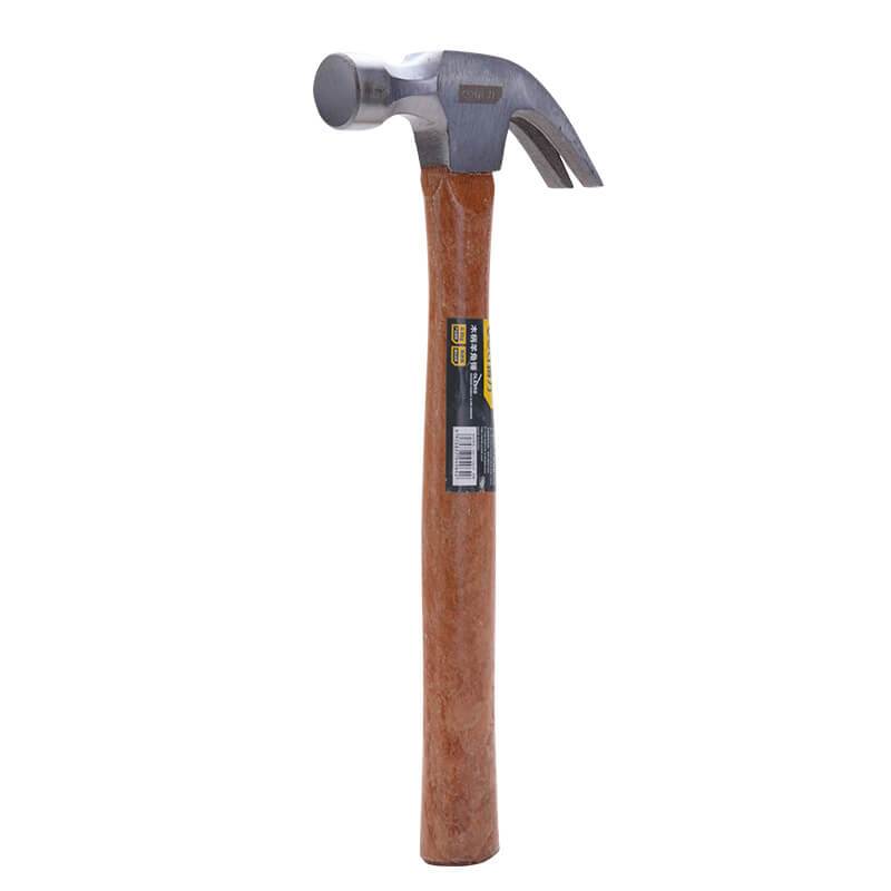 Deli 20 Pieces Claw Hammer with Wooden Handle 0.5kg Nail Hammer DL5250