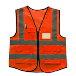 Reflective Vest Command Road Rescue Suit Construction Night Operation Warning Suit Travel Cycling Environmental Sanitation Construction Work Suit Fluorescent Red