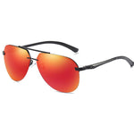 NALANDA Orange Polarized Aviator Sunglasses UV400 Mirrored Lens Metal Frame, Double Bridges Mens Womens Glasses For Outdoor Travel Driving Daily Use